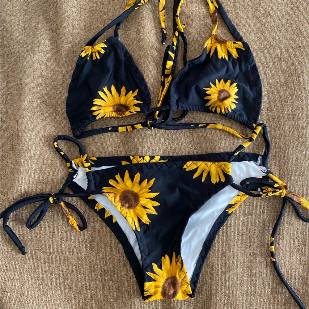 Custom Made Sunflower Bikini - image 1
